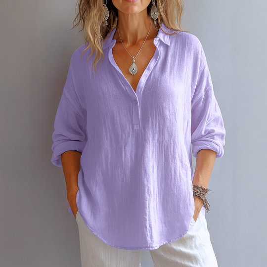 NIKKA – FLOWY V-NECK BLOUSE