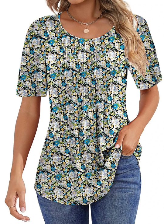 BONNIE - CASUAL SHORT SLEEVE BLOUSE