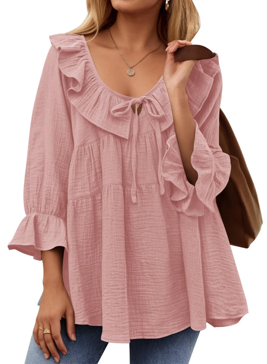 BEATRICE - 3/4 SLEEVE LAYERED BLOUSE