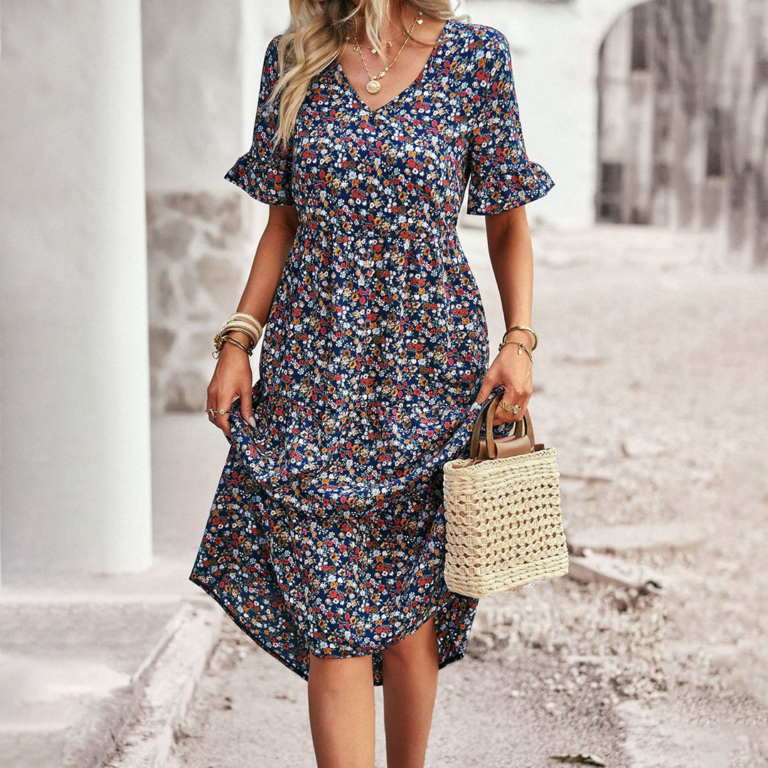 ALINA – FLORAL MIDI DRESS