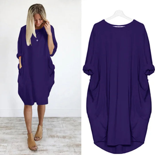 SORAYA – RELAXED LONG-SLEEVE DRESS