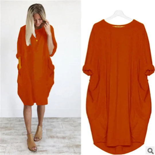 SORAYA – RELAXED LONG-SLEEVE DRESS