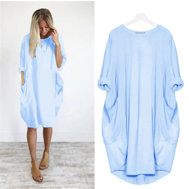 SORAYA – RELAXED LONG-SLEEVE DRESS