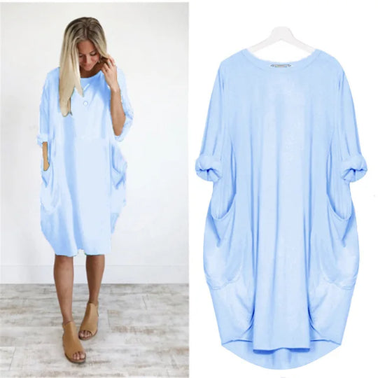 SORAYA – RELAXED LONG-SLEEVE DRESS