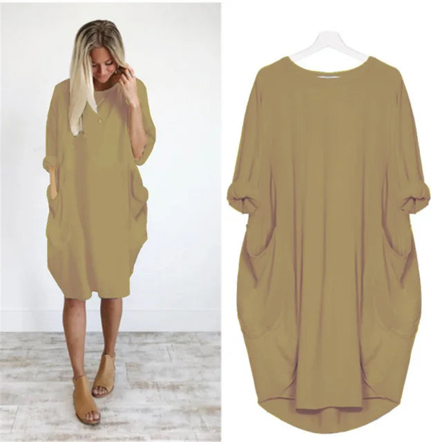 SORAYA – RELAXED LONG-SLEEVE DRESS