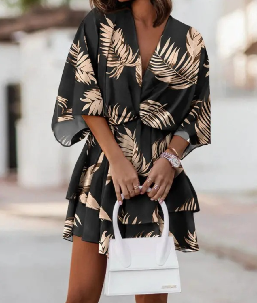 ALINA – BOHO FLORAL MINI DRESS