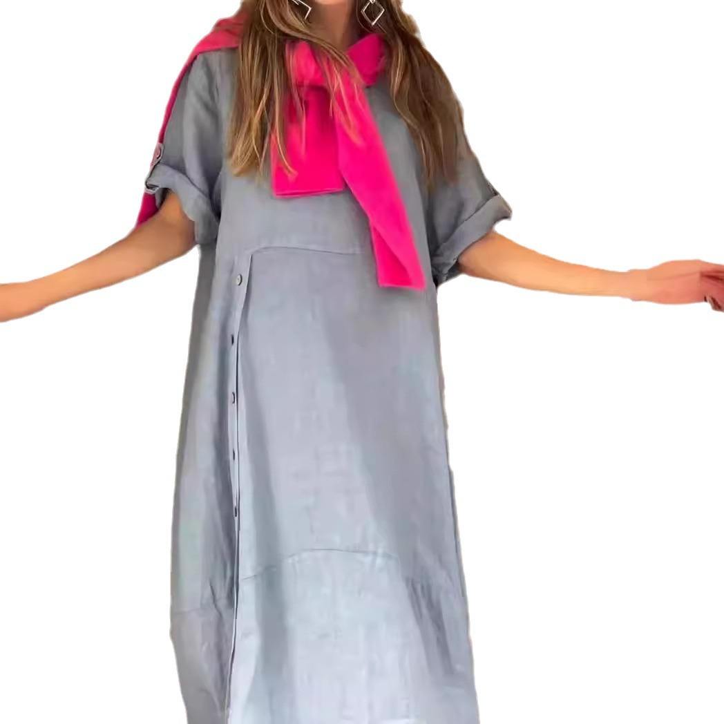 ISSA  – LINEN BOHO MAXI DRESS