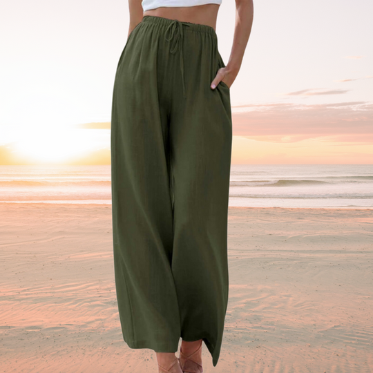 LIANA – COTTON-LINEN SUMMER TROUSERS