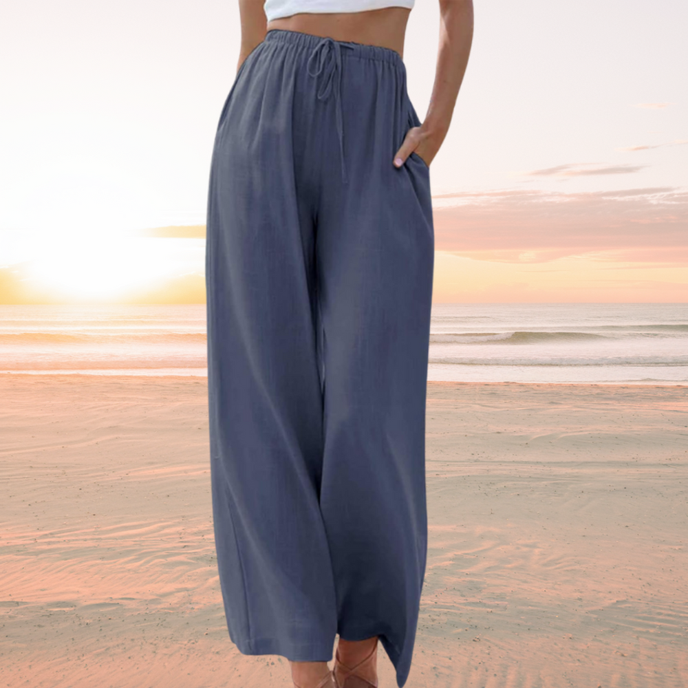 LIANA – COTTON-LINEN SUMMER TROUSERS