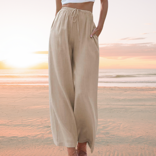 LIANA – COTTON-LINEN SUMMER TROUSERS