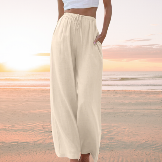 LIANA – COTTON-LINEN SUMMER TROUSERS