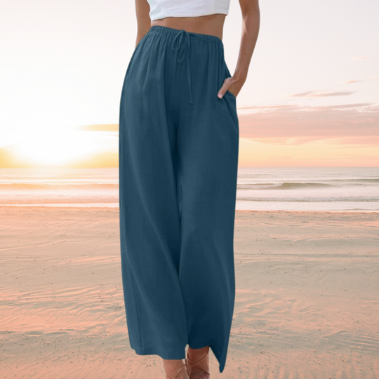 LIANA – COTTON-LINEN SUMMER TROUSERS