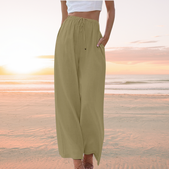 LIANA – COTTON-LINEN SUMMER TROUSERS