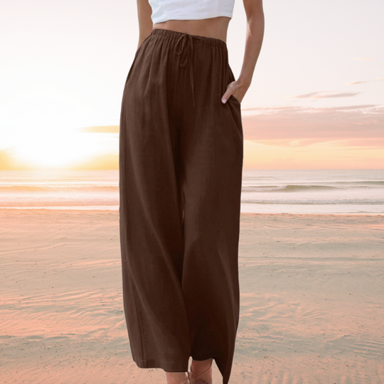 LIANA – COTTON-LINEN SUMMER TROUSERS