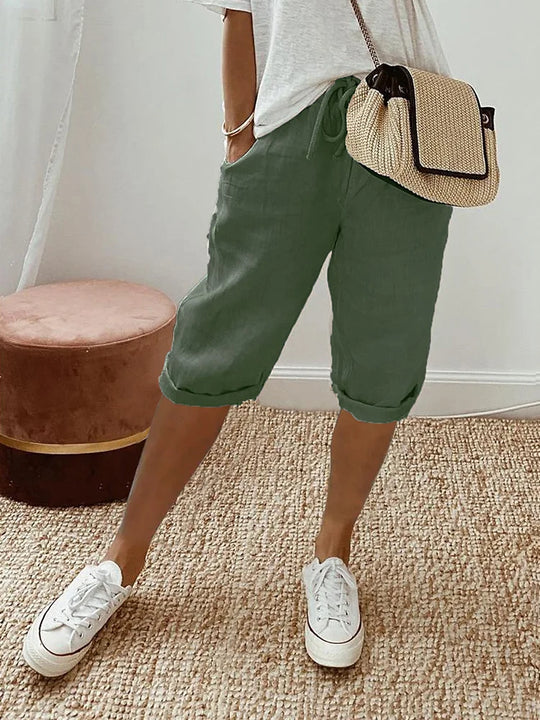 MAE – LIGHT COTTON-LINEN SHORTS