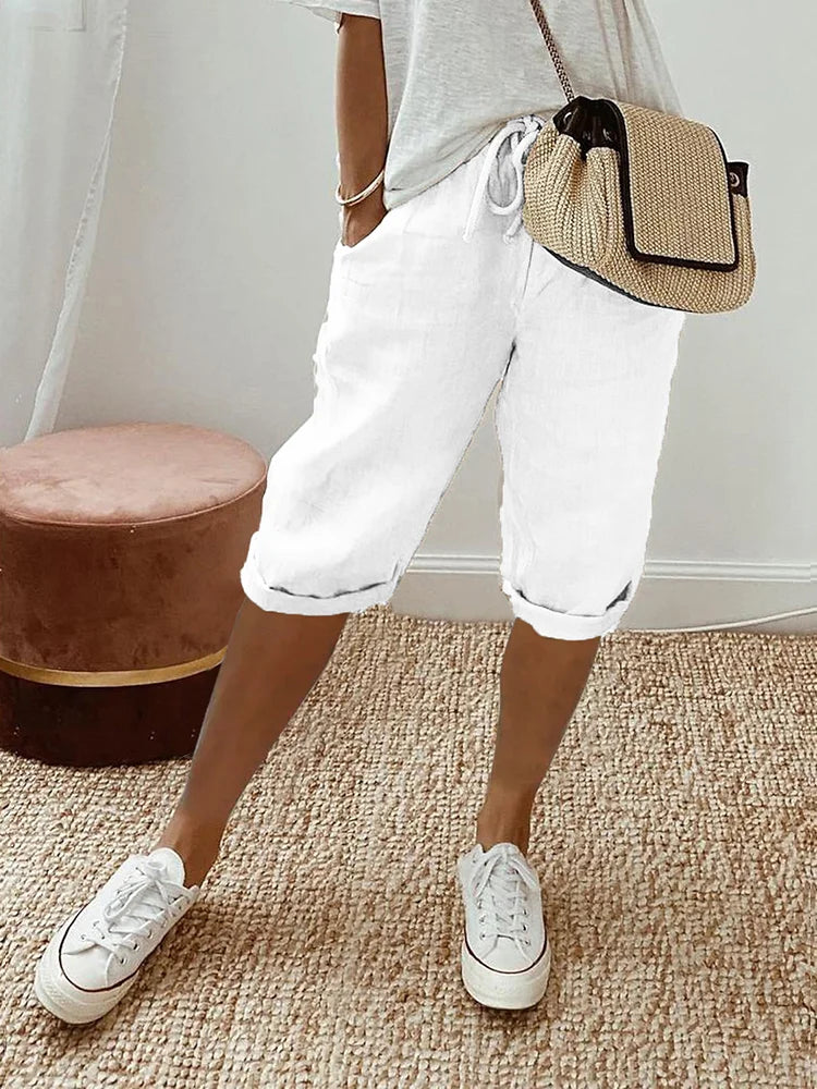 MAE – LIGHT COTTON-LINEN SHORTS
