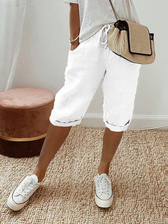 MAE – LIGHT COTTON-LINEN SHORTS
