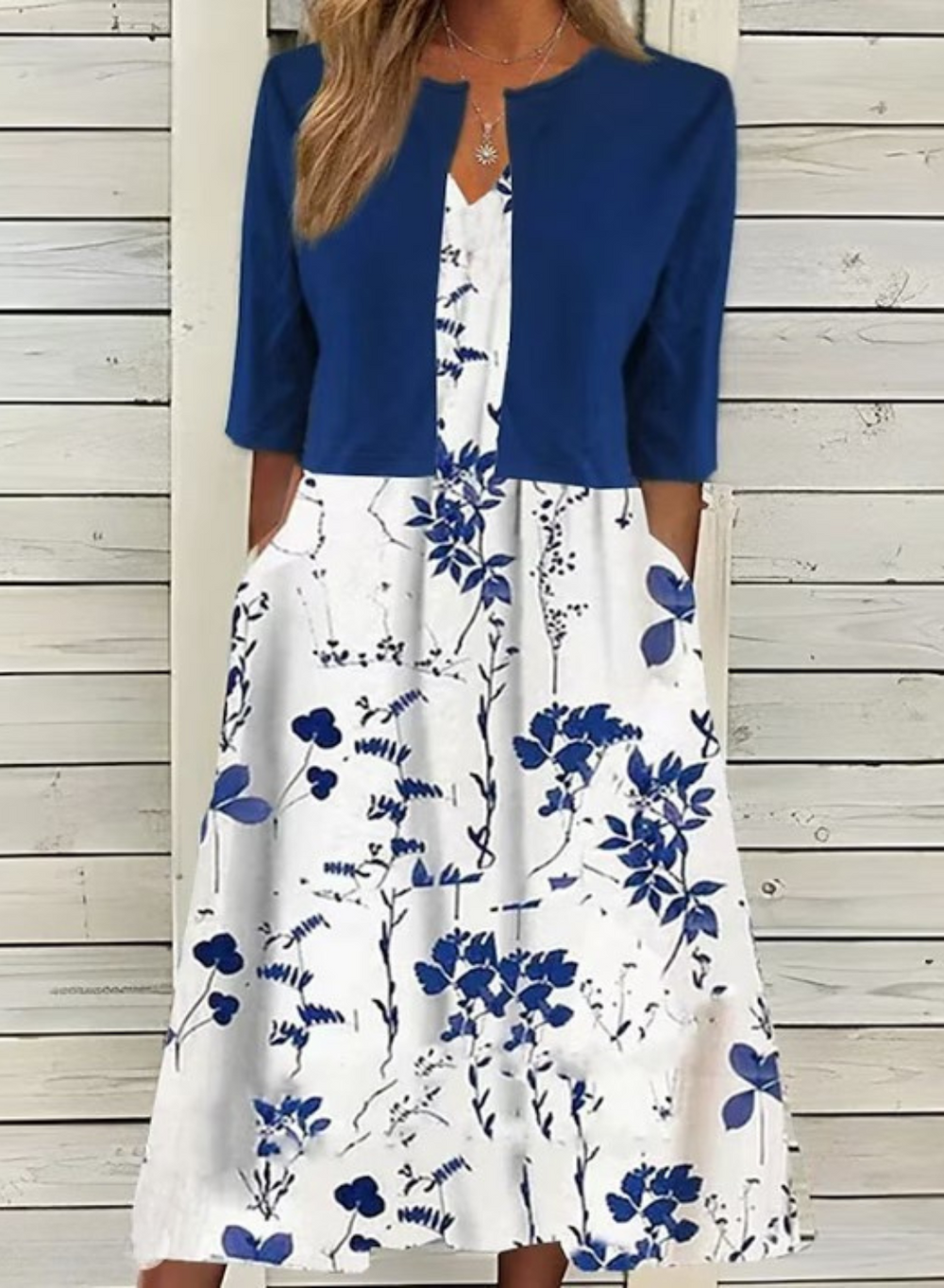 MARISA – FLORAL TWO-PIECE MIDI DRESS