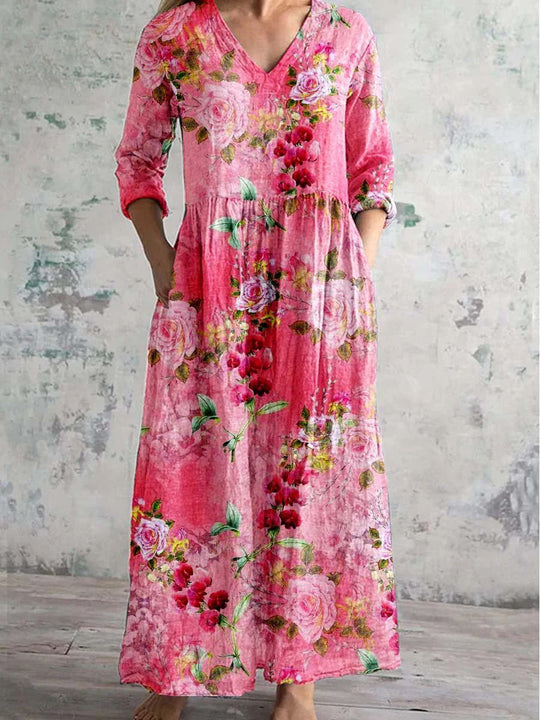 CLARISSE - FLORAL PRINT MAXI DRESS