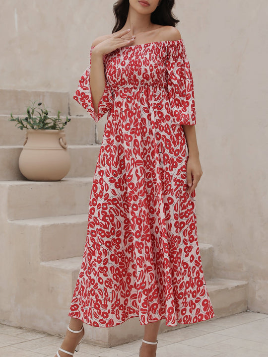 AUBREY – FLOWY OFF-SHOULDER MAXI