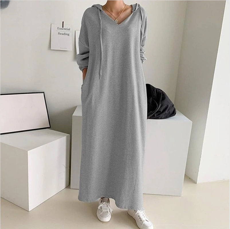LYLA – RELAXED FIT HOODED DRESS
