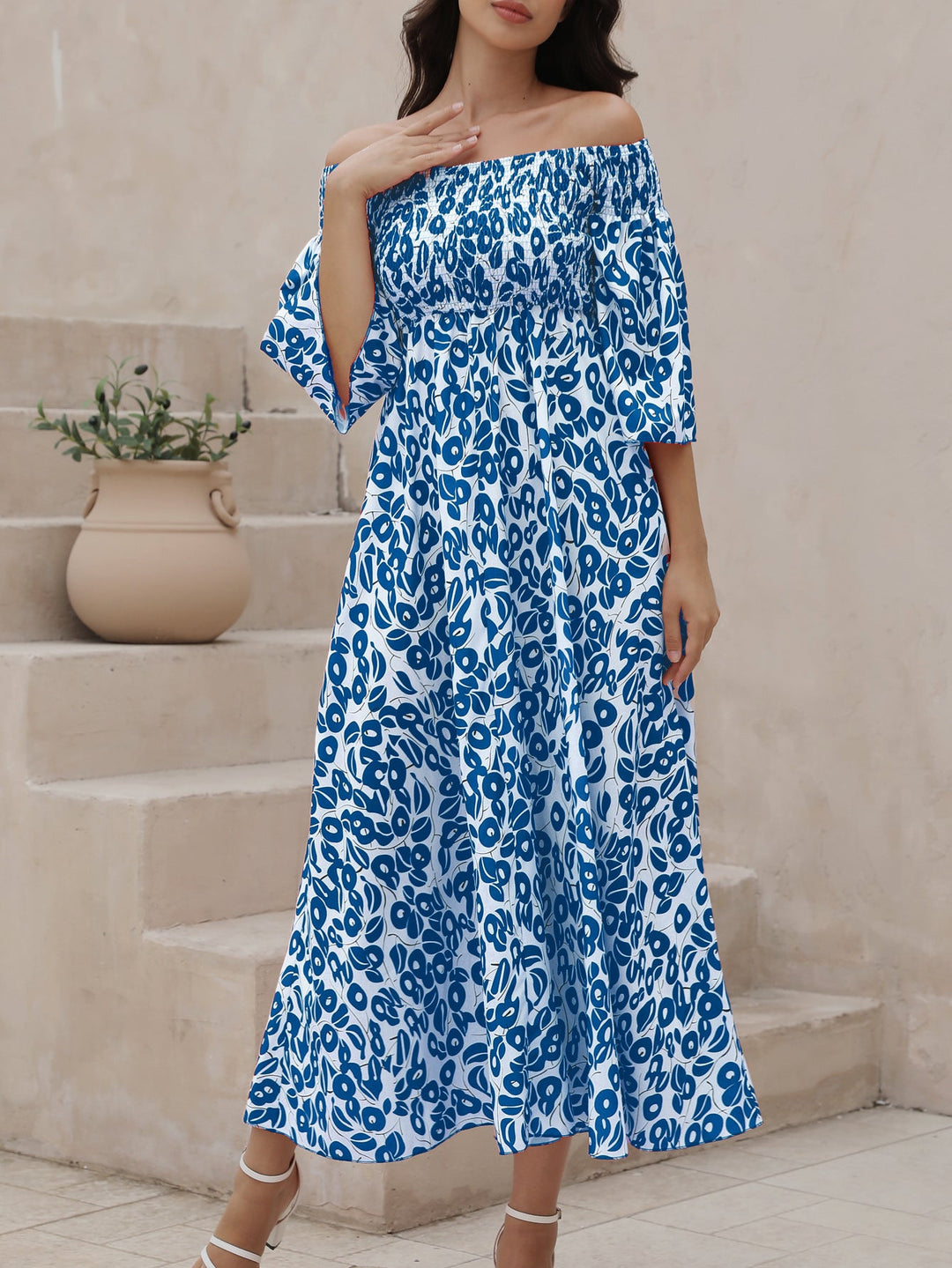AUBREY – FLOWY OFF-SHOULDER MAXI