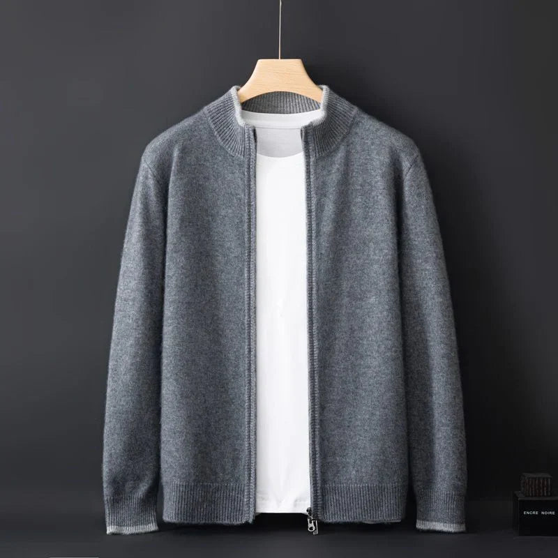 HENRY – 100% CASHMERE ZIP-UP JACKET