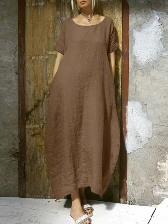 EVELYN – COTTON-LINEN BLEND DRESS
