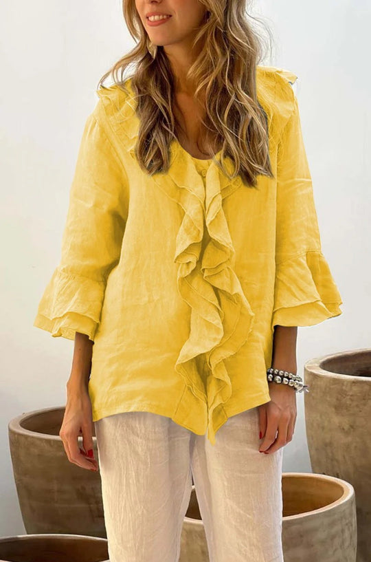 KATE – FLOWING RUFFLE BLOUSE