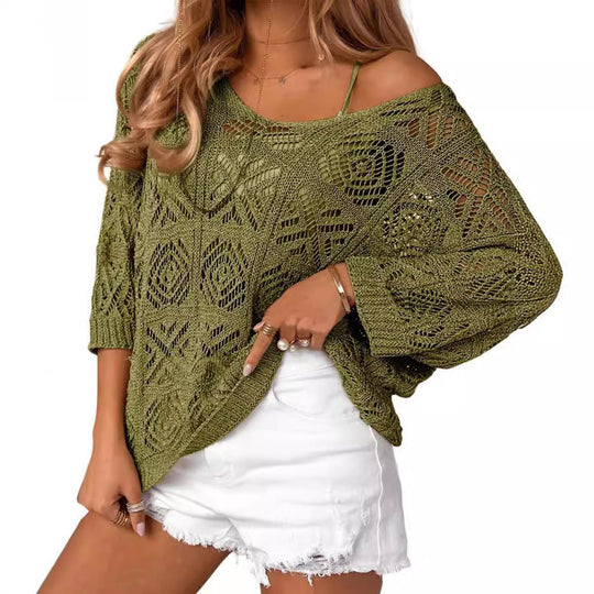 LENI– CROCHET PULLOVER