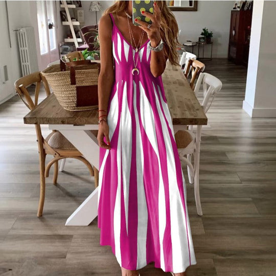 ELISSE – STRIPED MAXI DRESS