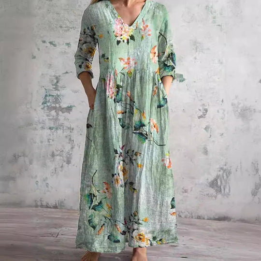 CLARISSE - FLORAL PRINT MAXI DRESS