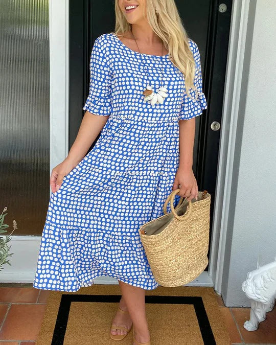 ANNELORA – RELAXED TIERED MIDI DRESS