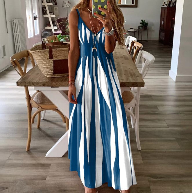 ELISSE – STRIPED MAXI DRESS