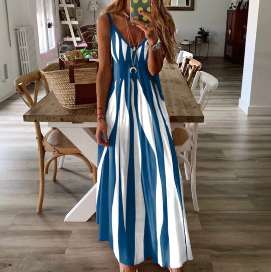 ELISSE – STRIPED MAXI DRESS