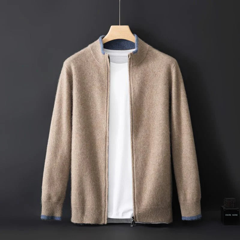 HENRY – 100% CASHMERE ZIP-UP JACKET
