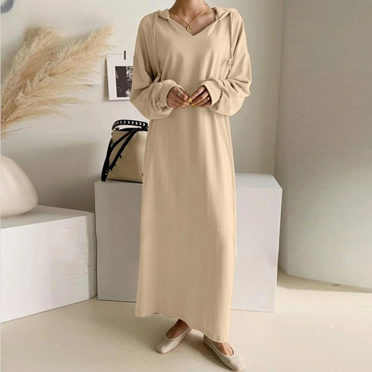 LYLA – RELAXED FIT HOODED DRESS