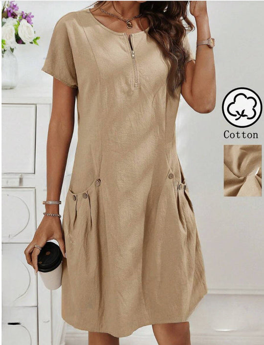 MATHILDA – COTTON MIDI DRESS