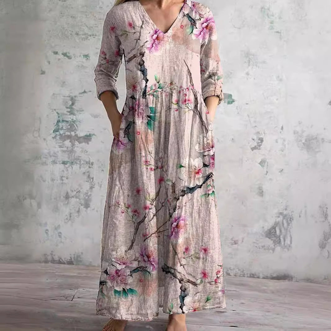 CLARISSE - FLORAL PRINT MAXI DRESS