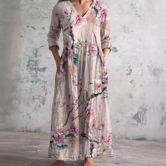 CLARISSE - FLORAL PRINT MAXI DRESS
