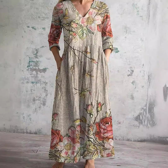 CLARISSE - FLORAL PRINT MAXI DRESS
