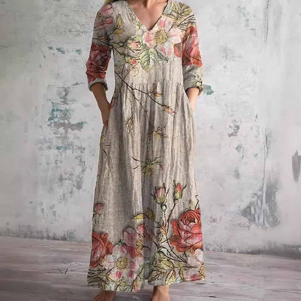 CLARISSE - FLORAL PRINT MAXI DRESS