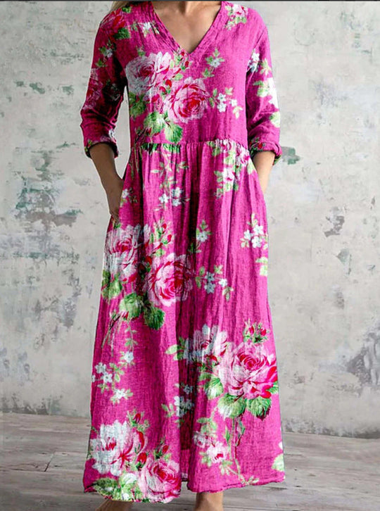 CLARISSE - FLORAL PRINT MAXI DRESS
