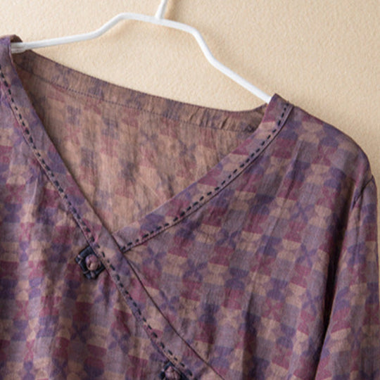 LENA – COTTON-LINEN FLORAL BLOUSE