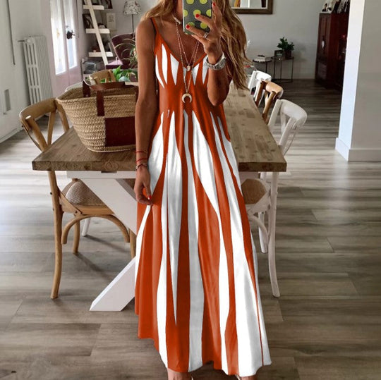 ELISSE – STRIPED MAXI DRESS
