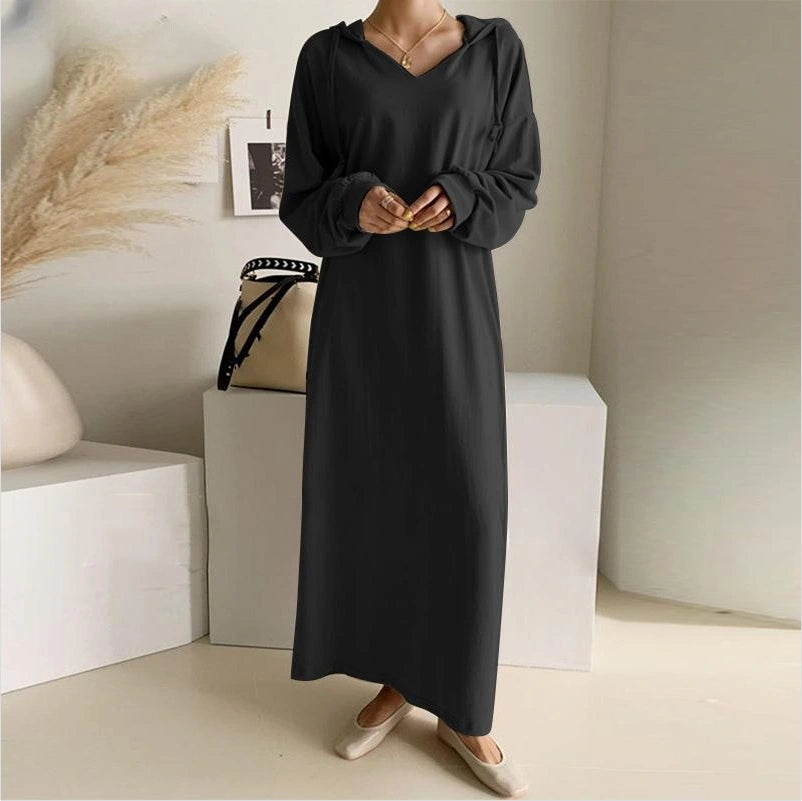 LYLA – RELAXED FIT HOODED DRESS