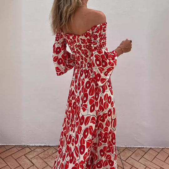AUBREY – FLOWY OFF-SHOULDER MAXI