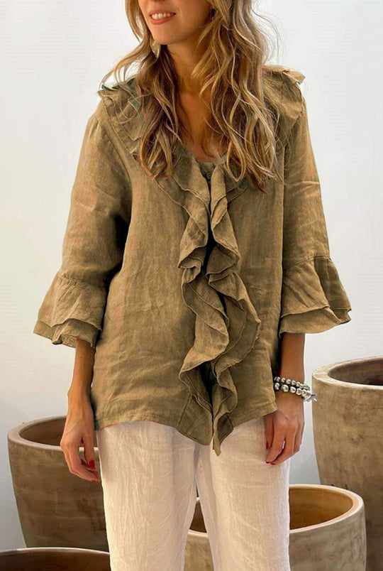 KATE – FLOWING RUFFLE BLOUSE