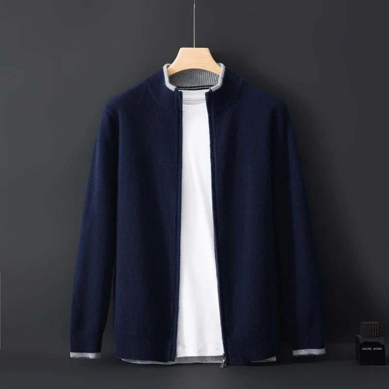 HENRY – 100% CASHMERE ZIP-UP JACKET