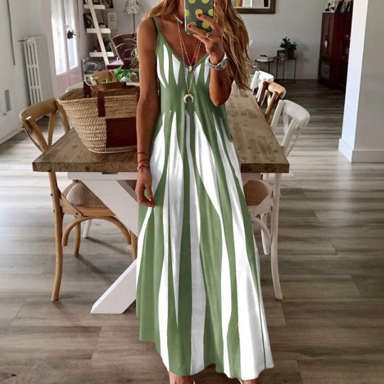 ELISSE – STRIPED MAXI DRESS